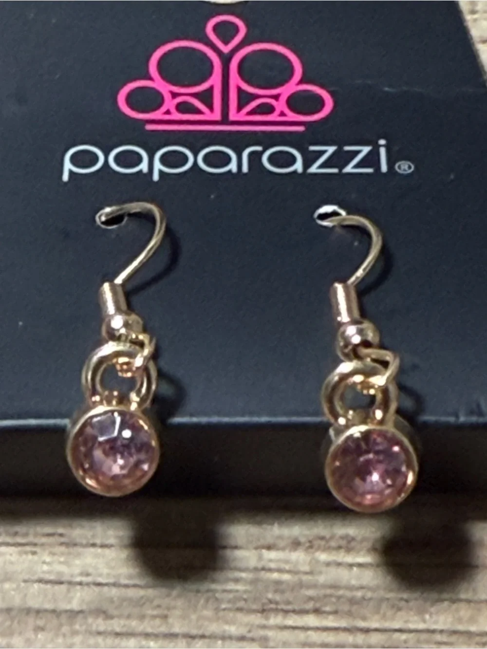 paparazzi Gold-Tone Necklace with Pink, Blue, Yellow and Champagne Stones
